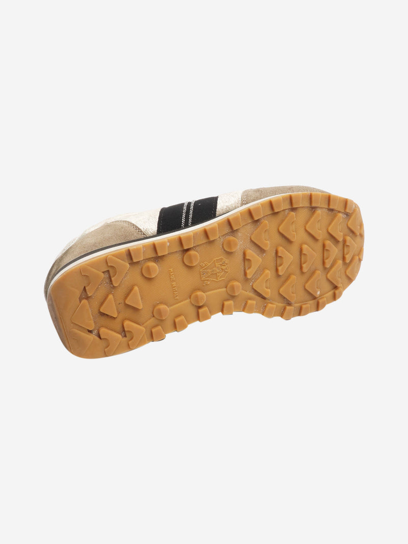 Taupe velvet and suede trainers - size EU 38 Trainers Brunello Cucinelli 