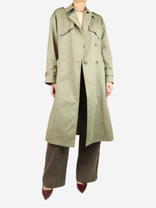 Anine Bing Sage green belted trench coat - size S