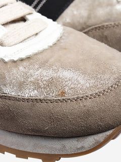Taupe velvet and suede trainers - size EU 38 Trainers Brunello Cucinelli 