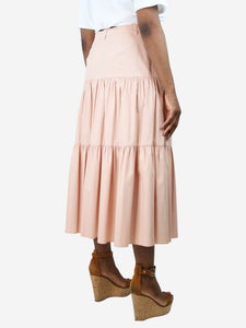 Red Valentino Salmon button-down tiered skirt - size UK 12