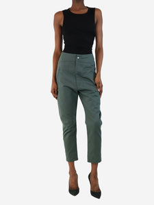 Isabel marant Etoile Green slim leg trousers - size UK 6