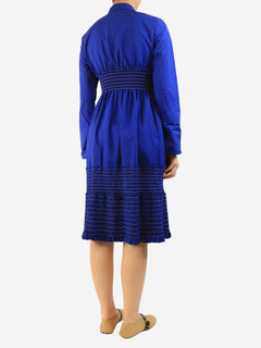 Royal blue shirred midi dress - size UK 10 Dresses Altuzarra 