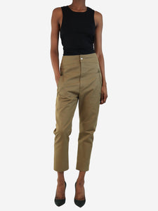 Isabel marant Etoile Khaki slim leg trousers - size UK 4