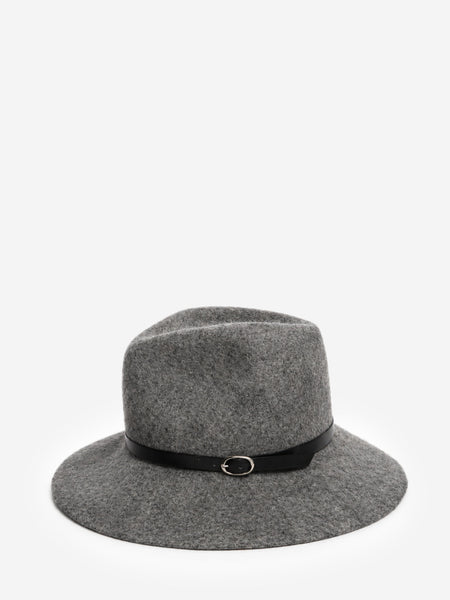Grey wool fedora hat product image