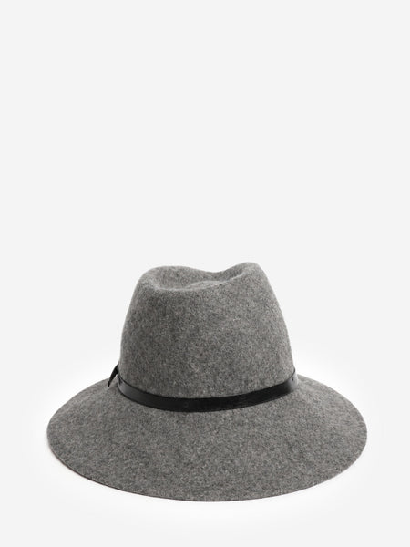 Grey wool fedora hat alternate image