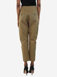 Isabel marant Etoile Khaki slim leg trousers - size UK 4