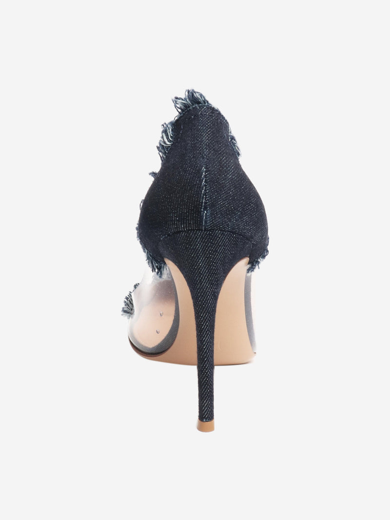 Blue denim lola plex heels - size EU 37.5 (UK 4.5) Heels Gianvito Rossi 