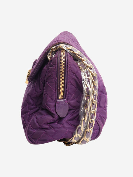 Purple quilted tessuto shoulder bag alternate image
