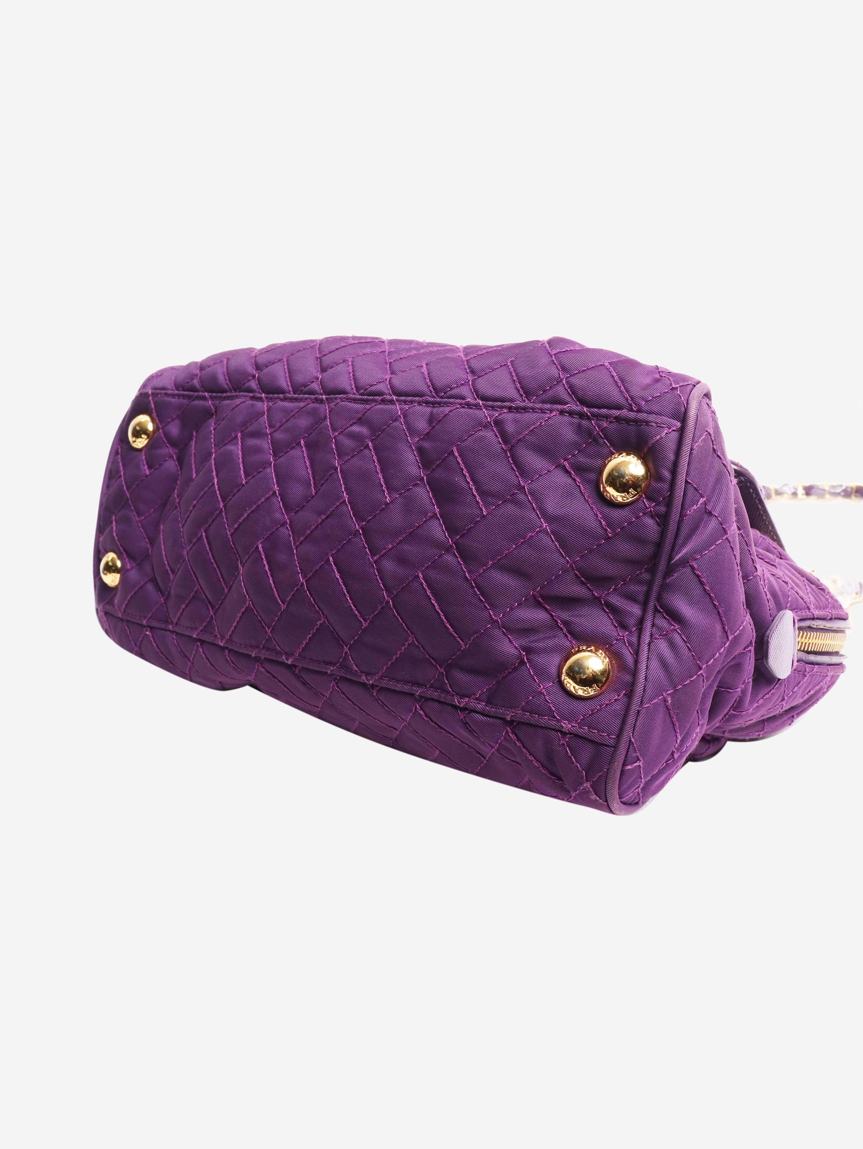 Purple quilted tessuto shoulder bag Shoulder bags Prada 