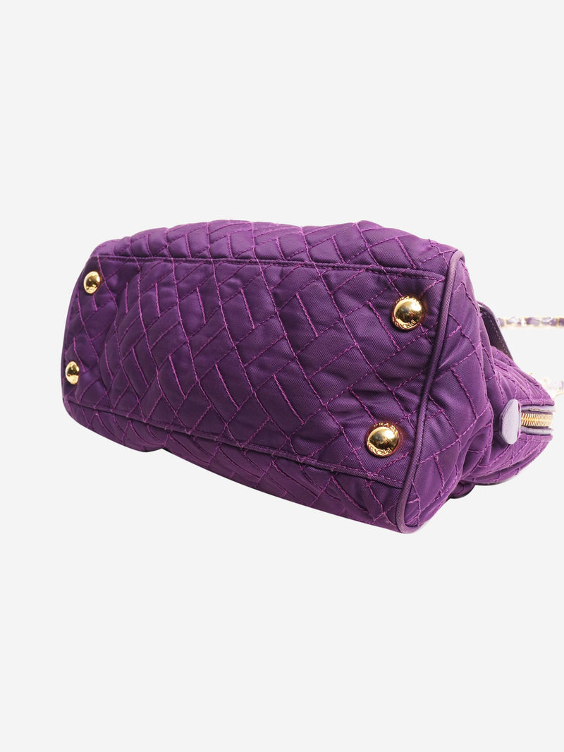Purple quilted tessuto shoulder bag Shoulder bags Prada 
