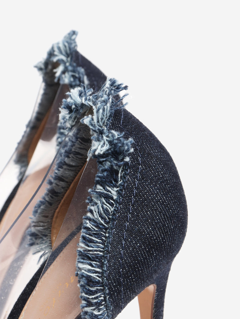 Blue denim lola plex heels - size EU 37.5 (UK 4.5) Heels Gianvito Rossi 
