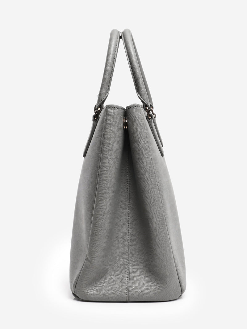Grey Saffiano leather Galleria double zip bag Cross-body Bags Prada 