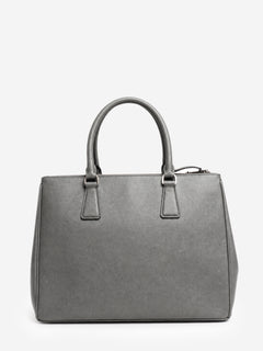 Grey Saffiano leather Galleria double zip bag Cross-body Bags Prada 