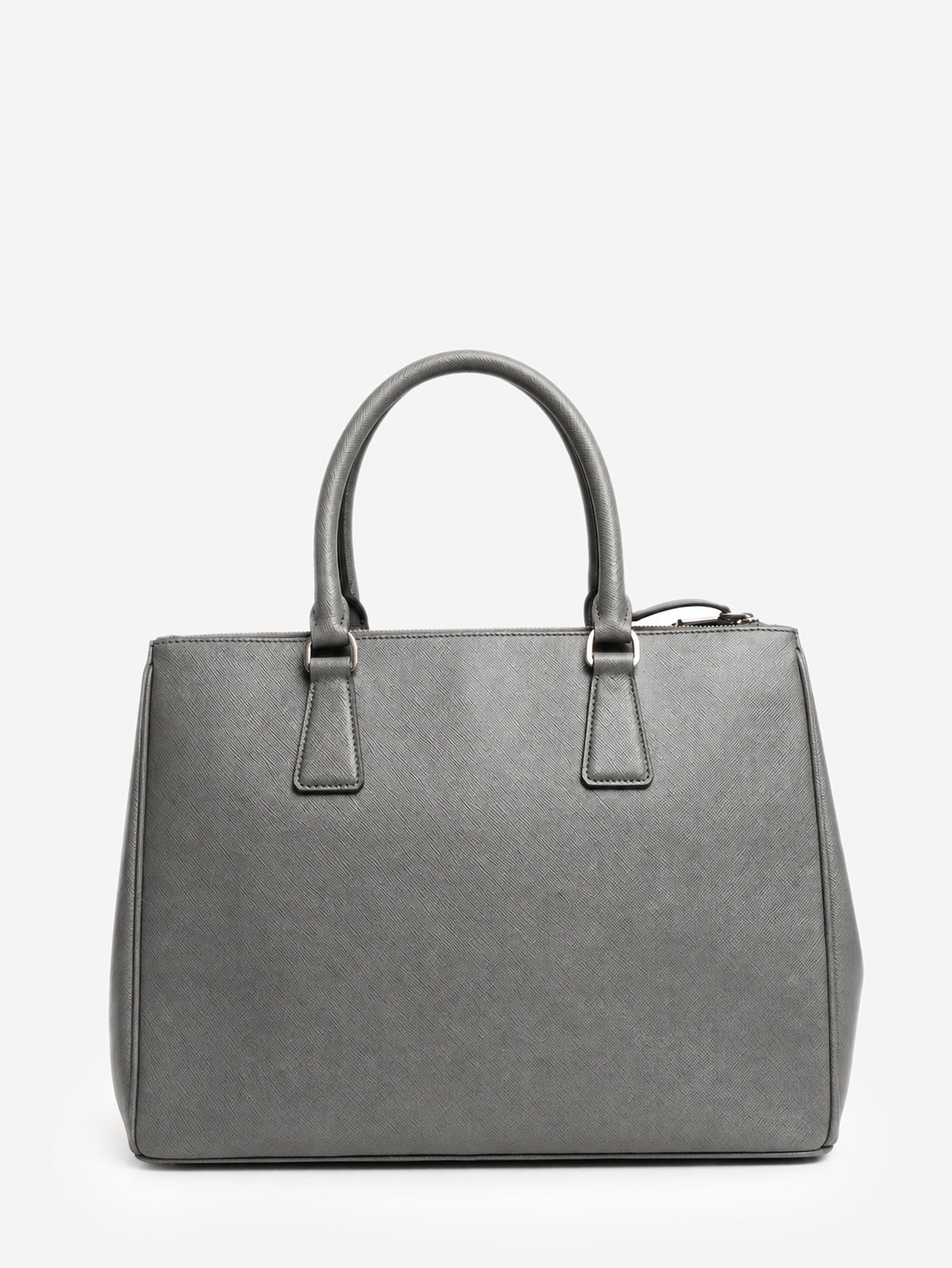Grey Saffiano leather Galleria double zip bag Cross-body Bags Prada 