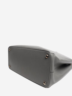 Grey Saffiano leather Galleria double zip bag Cross-body Bags Prada 