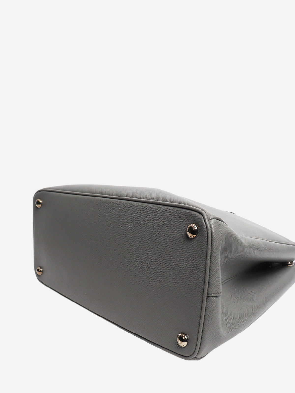 Grey Saffiano leather Galleria double zip bag Cross-body Bags Prada 