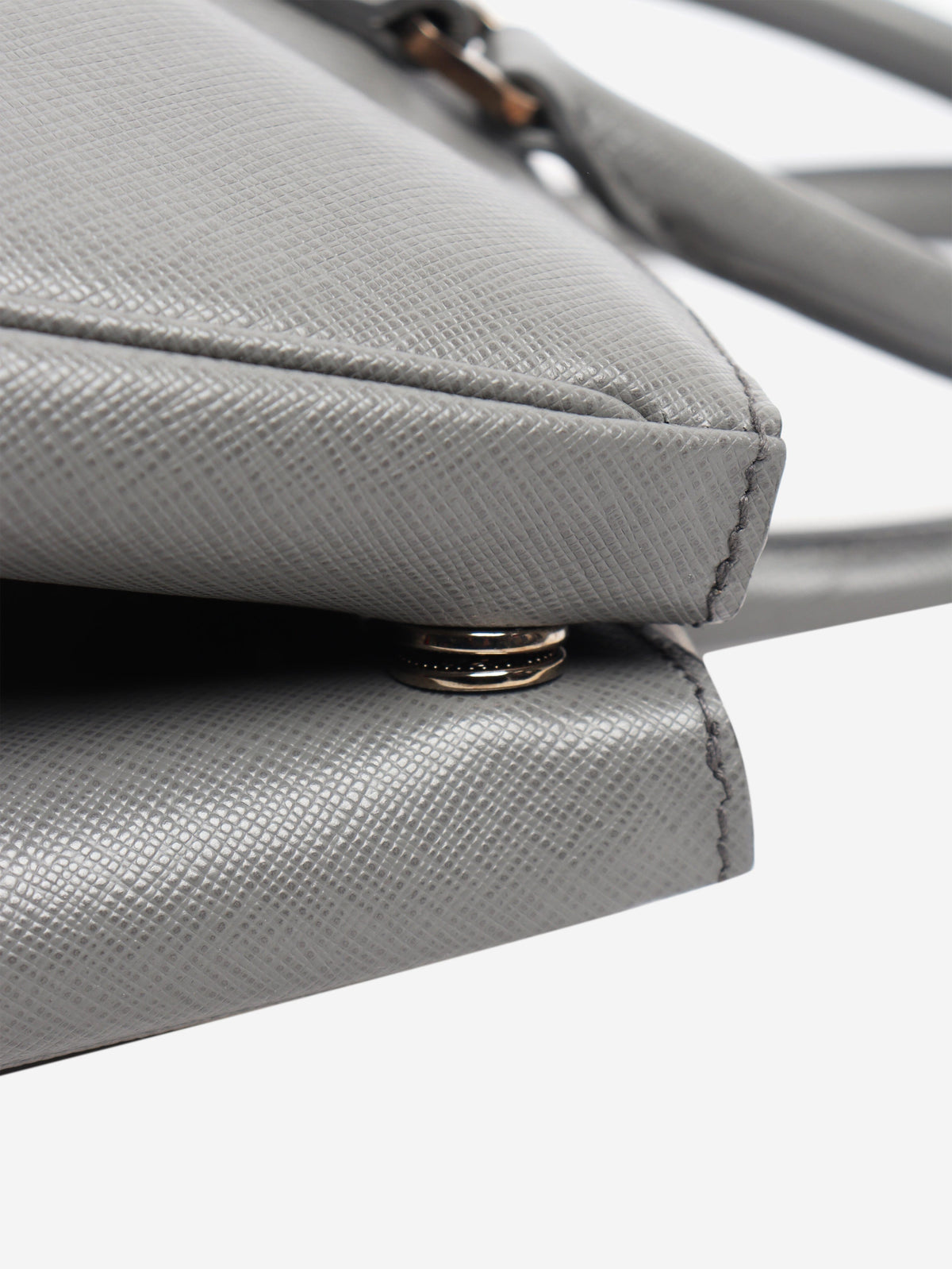 Grey Saffiano leather Galleria double zip bag Cross-body Bags Prada 