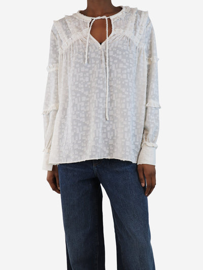 Ecru textured blouse - size UK 6 Tops IRO 