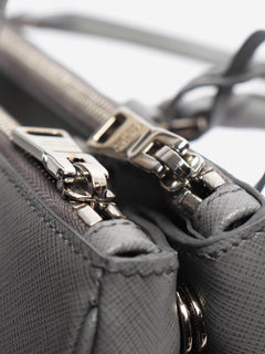 Grey Saffiano leather Galleria double zip bag Cross-body Bags Prada 