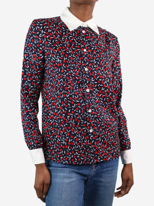 Vanessa Seward Blue button-up printed shirt - size FR 34