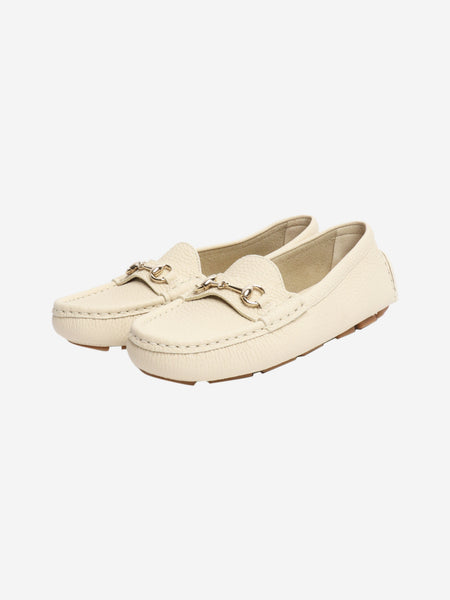 Cream Horsebit leather loafers - size EU 36.5 alternate image