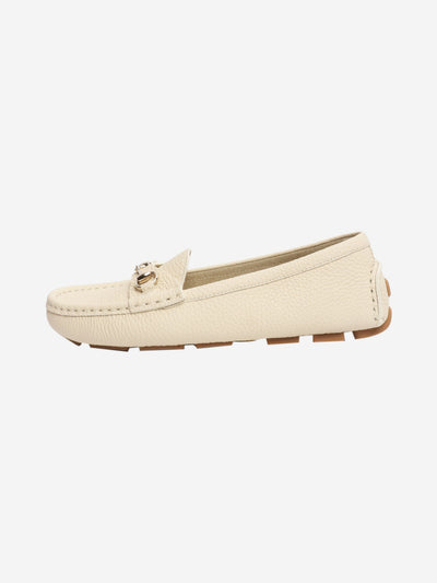 Cream Horsebit leather loafers - size EU 36.5 Flat Shoes Gucci 