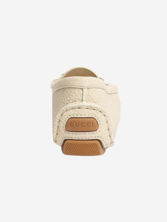 Cream Horsebit leather loafers - size EU 36.5 Flat Shoes Gucci 