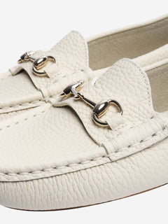Cream Horsebit leather loafers - size EU 36.5 Flat Shoes Gucci 