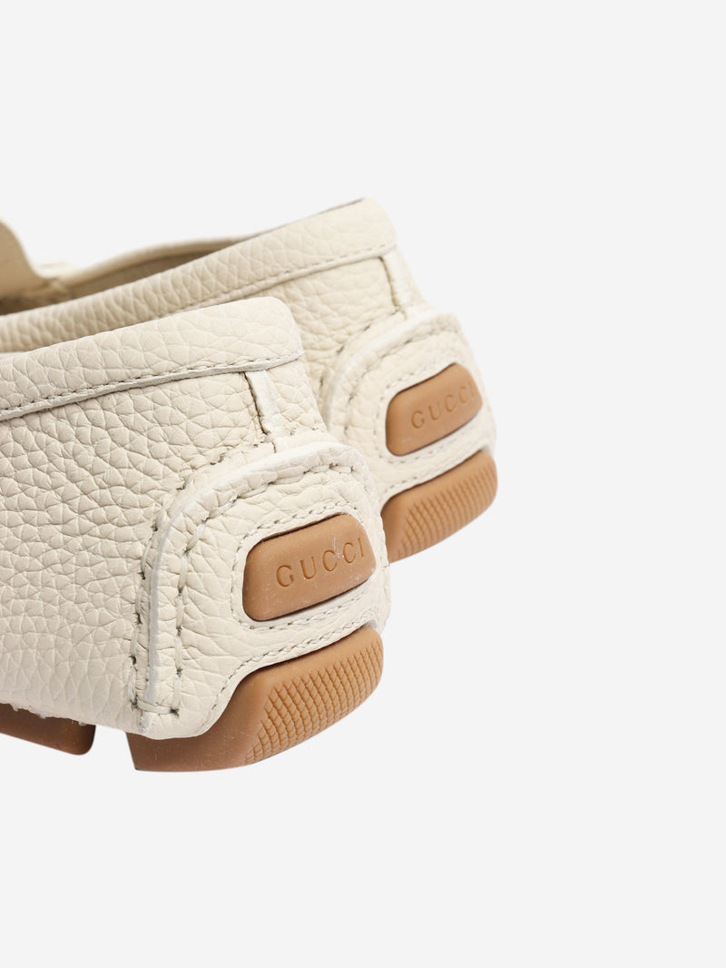 Cream Horsebit leather loafers - size EU 36.5 Flat Shoes Gucci 