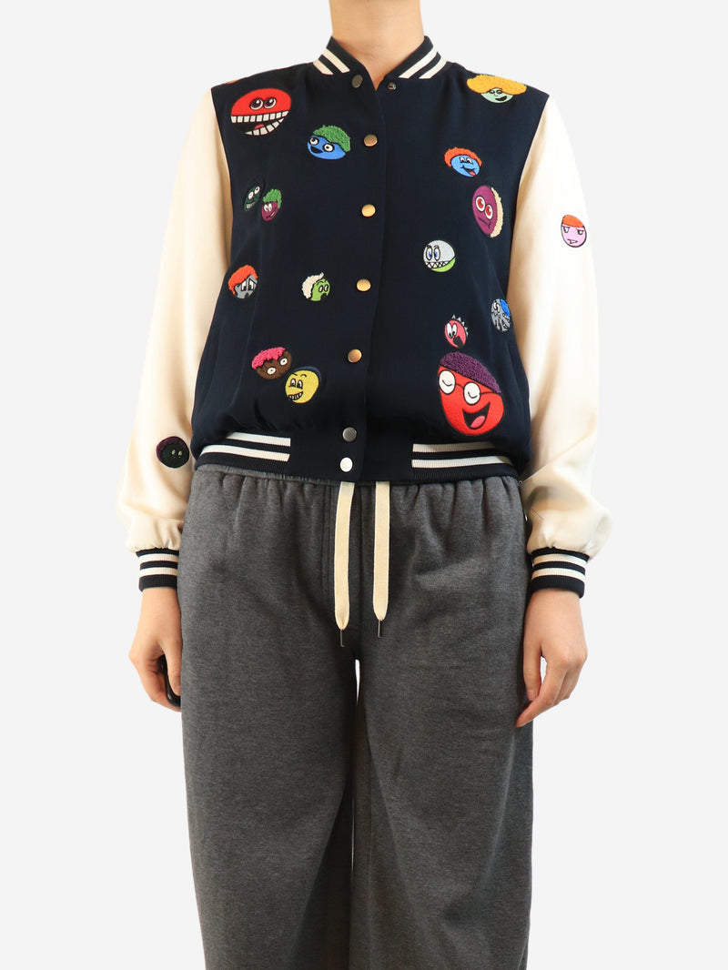 Navy Archive Monster bomber jacket - size UK 12 Coats & Jackets Mira Mikati 
