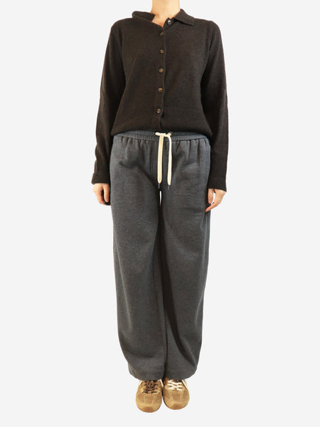 Grey elasticated joggers - size S alternate image