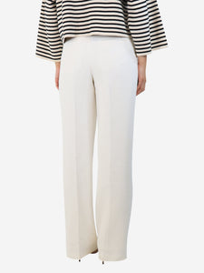 Casablanca Ivory towelled trousers - size UK 10