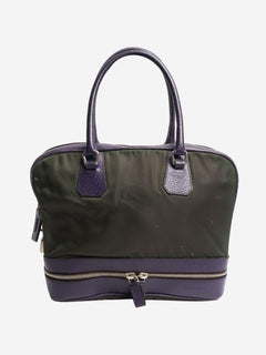 Green and purple Tessuto nylon top handle bag Shoulder bags Prada 