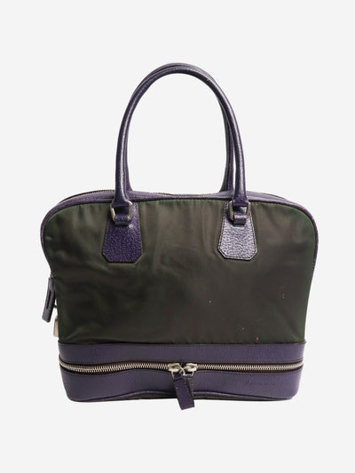 Green and purple Tessuto nylon top handle bag Shoulder bags Prada 