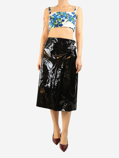 Black pvc buckle midi skirt - size UK 12 Skirts Gucci 