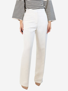 Casablanca Ivory towelled trousers - size UK 10