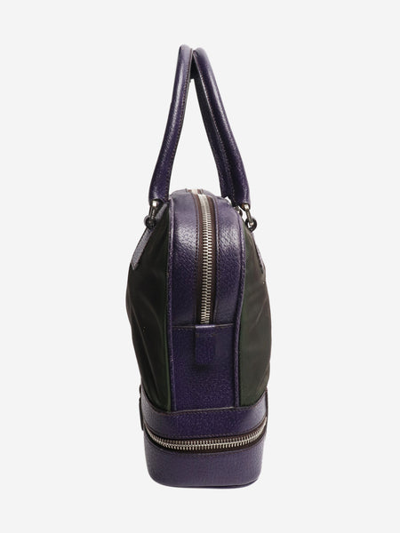Green and purple Tessuto nylon top handle bag alternate image