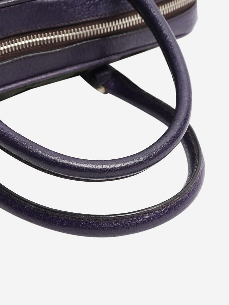 Green and purple Tessuto nylon top handle bag Shoulder bags Prada 