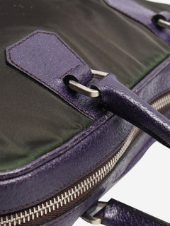Green and purple Tessuto nylon top handle bag Shoulder bags Prada 