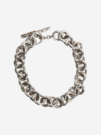 Silver hammered chain T bar bracelet Jewellery ippolita 