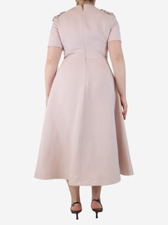 Light pink floral cutout midi dress - size Dresses Valentino Altorilievo 