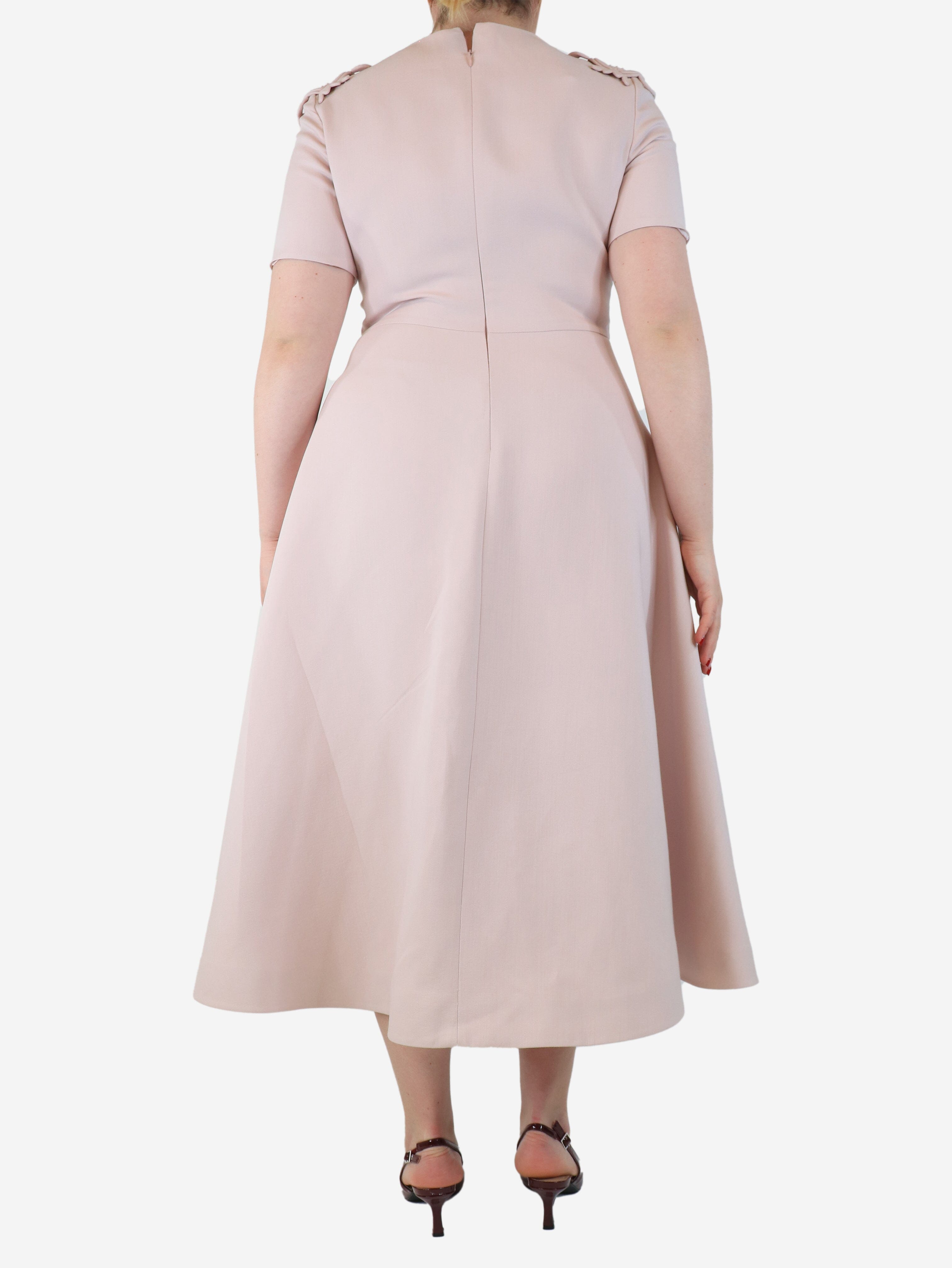 Light pink floral cutout midi dress - size Dresses Valentino Altorilievo 