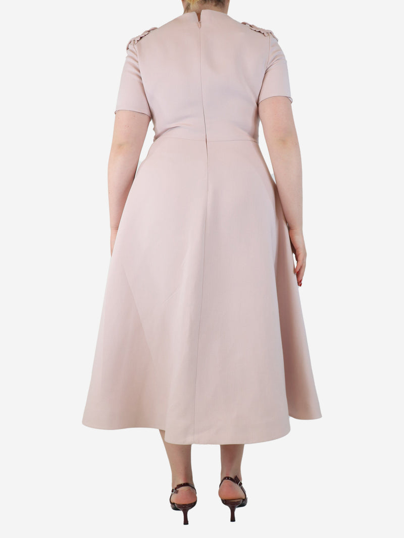 Light pink floral cutout midi dress - size Dresses Valentino Altorilievo 