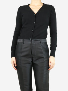 Prada Black cashmere cardigan - size UK 12