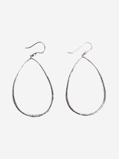 Silver wavy teardrop earrings Jewellery Ippolita 