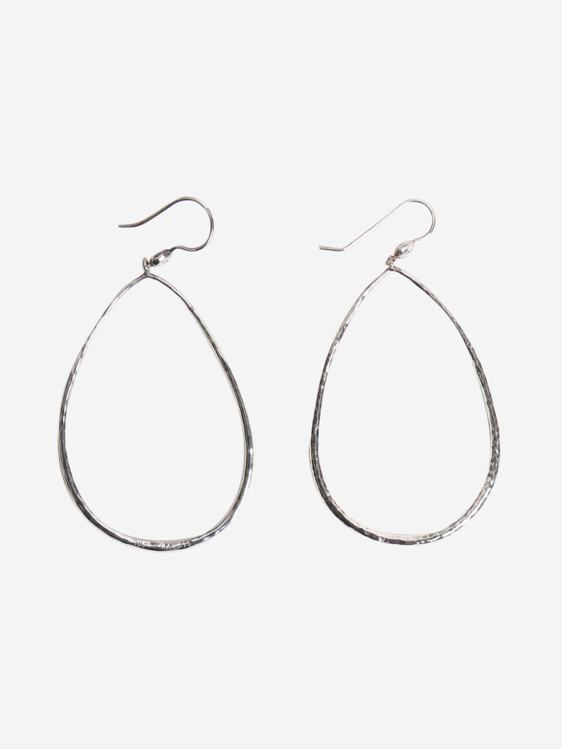 Silver wavy teardrop earrings Jewellery Ippolita 