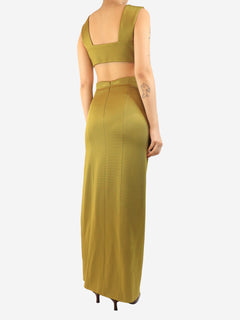 Green cut-out detail maxi dress - size UK 8 Dresses Galvan London 