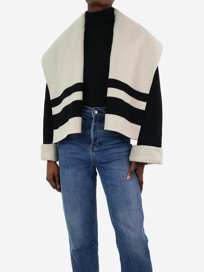 Black striped cashmere-blend jacket - size US 2 Coats & Jackets Ralph Lauren 