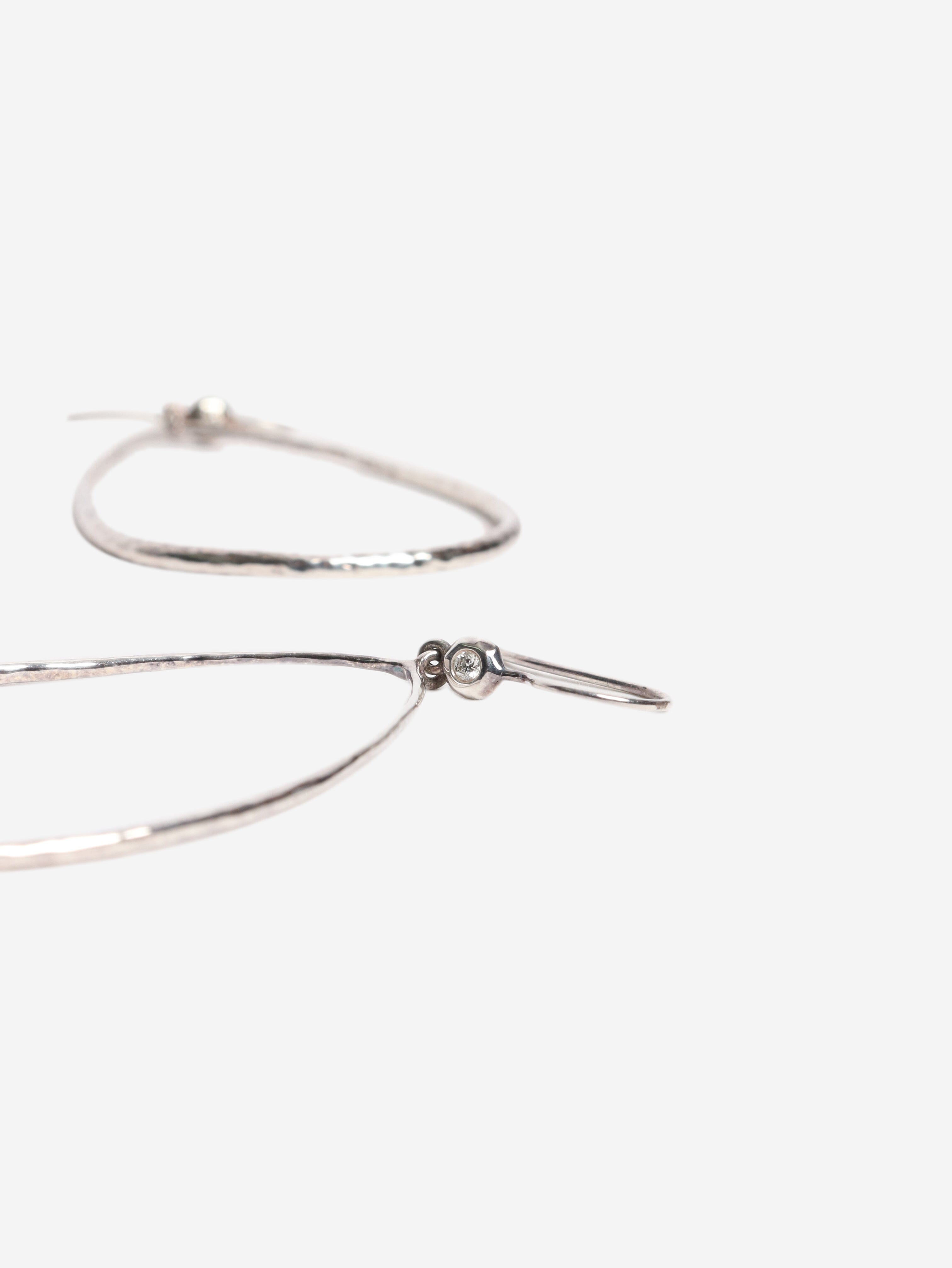 Silver wavy teardrop earrings Jewellery Ippolita 
