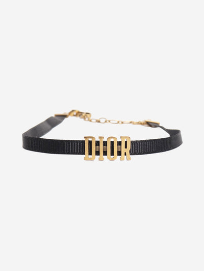 Black ribbon spell out choker Necklaces Dior 
